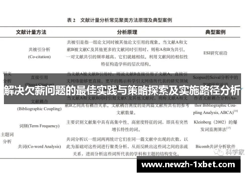 解决欠薪问题的最佳实践与策略探索及实施路径分析